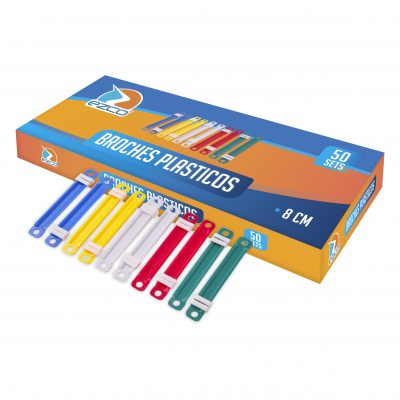 (139300) BROCHE NEPACO PLASTICO EZCO X 50 - ARTICULOS DE OFICINA - BROCHES