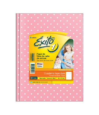 (143080) CUAD. EXITO LUNAR X 48 ROSA RAYADO - CUADERNOS - CUADERNOS LEDESMA