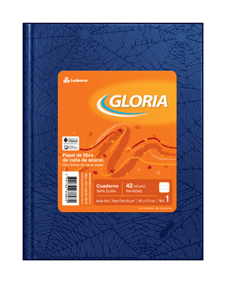 (143319) CUAD. GLORIA FORRADO X 42 AZUL - CUADERNOS - CUADERNOS LEDESMA