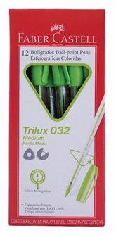(145012) BOL. FABER TRILUX 032 VERDE LIMA - ESCRITURA - BOLIGRAFOS