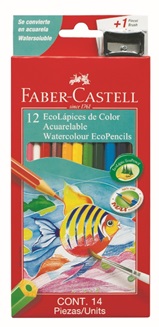 (145028) PINTURITAS FABER ACUARELABLE X 12 - ESCRITURA - PINTURITAS