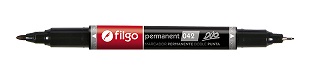 (153212) MARC. DOBLE PUNTA SOLV. FILGO NEGRO - ESCRITURA - MARCADORES