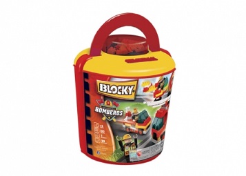 (5040653) BLOCKY BALDE BOMBEROS 100 PCS 0653 - JUGUETERIA CREATIVO - DIMARE