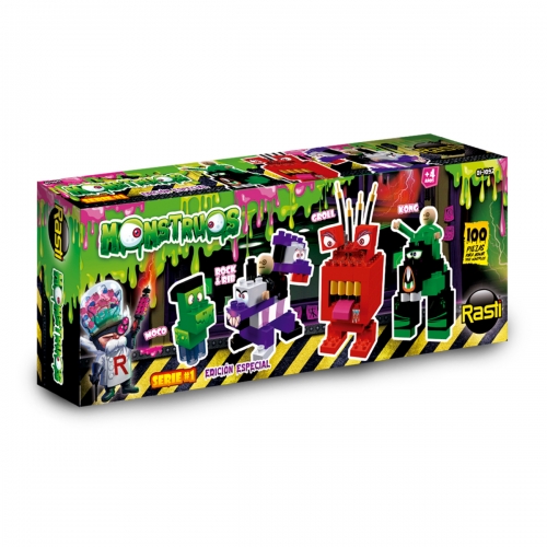 (5041092) RASTI MONSTRUO X 4 100 PCS 1092 - JUGUETERIA CREATIVO - DIMARE