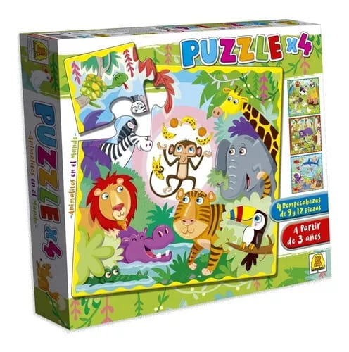 (521024) ANUMALITOS EN EL MUNDO X4 *24* - JUGUETERIA JUEGOS - IMPLAS