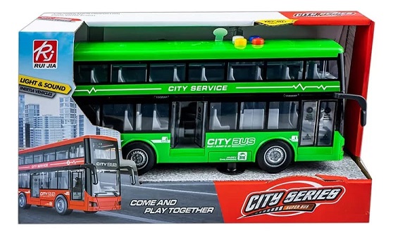 (566IK0002) AUTOBUS DOBLE SONIDO ISAKITO 0002 - JUGUETERIA IMPORTADO - ISAKITO