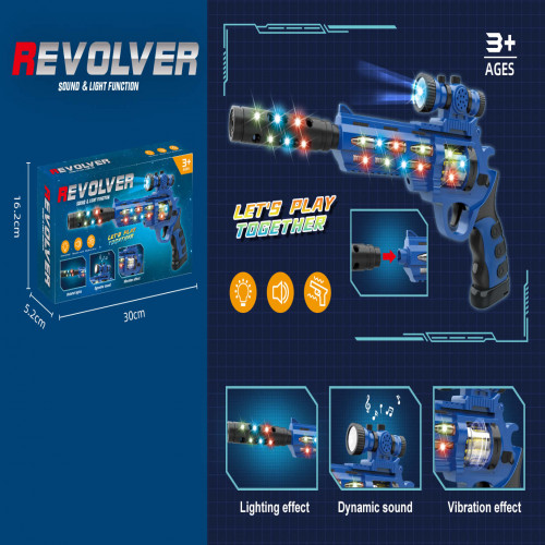 (5808133) REVOLVER CON LUZ GR 360 8133 - JUGUETERIA IMPORTADO - GRUPO 360