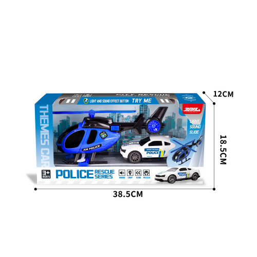 (580TA04) AUTO Y HELICOPTERO POL GR360 TA04 - JUGUETERIA IMPORTADO - GRUPO 360